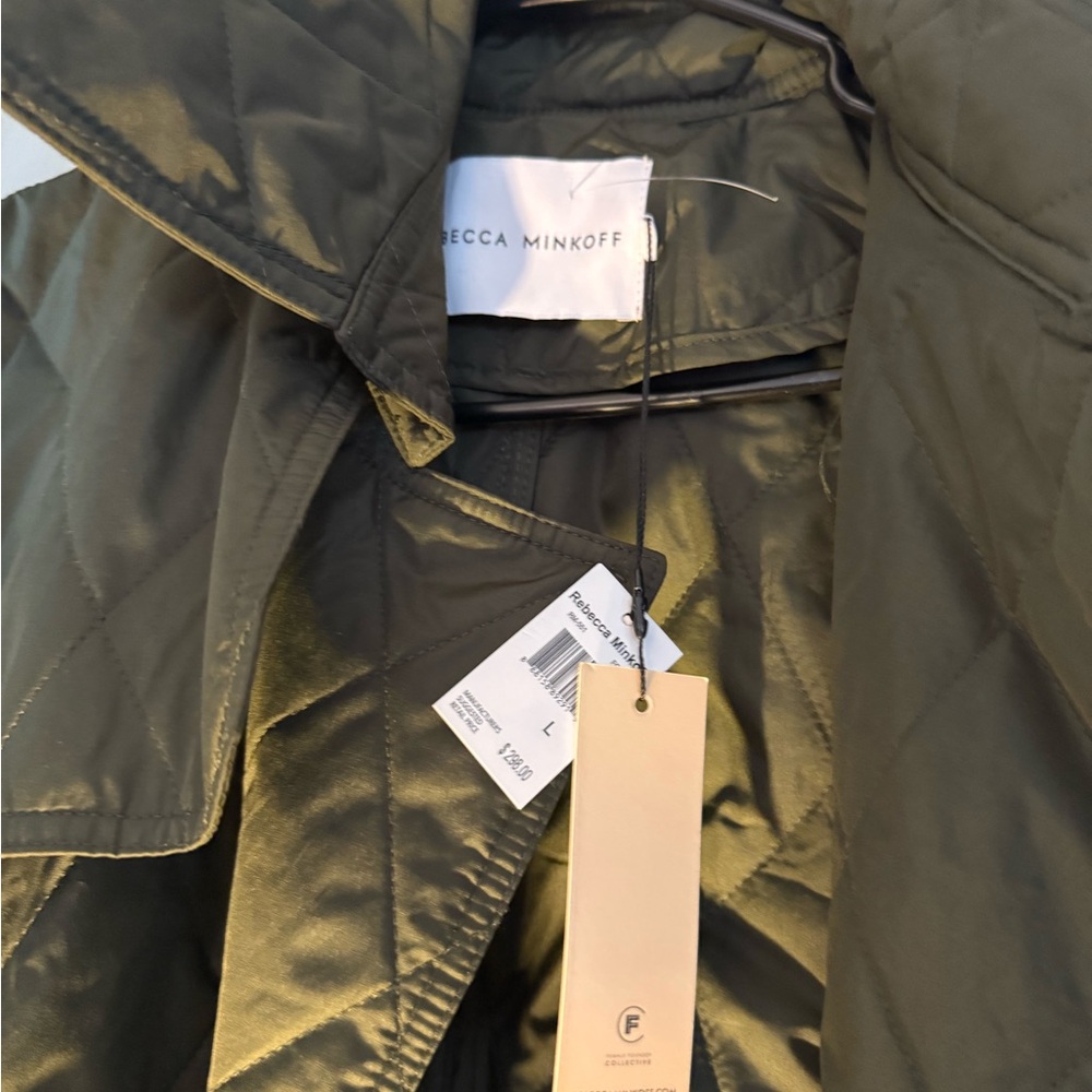 Rebecca Minkoff Green Trench Coat Classic Style